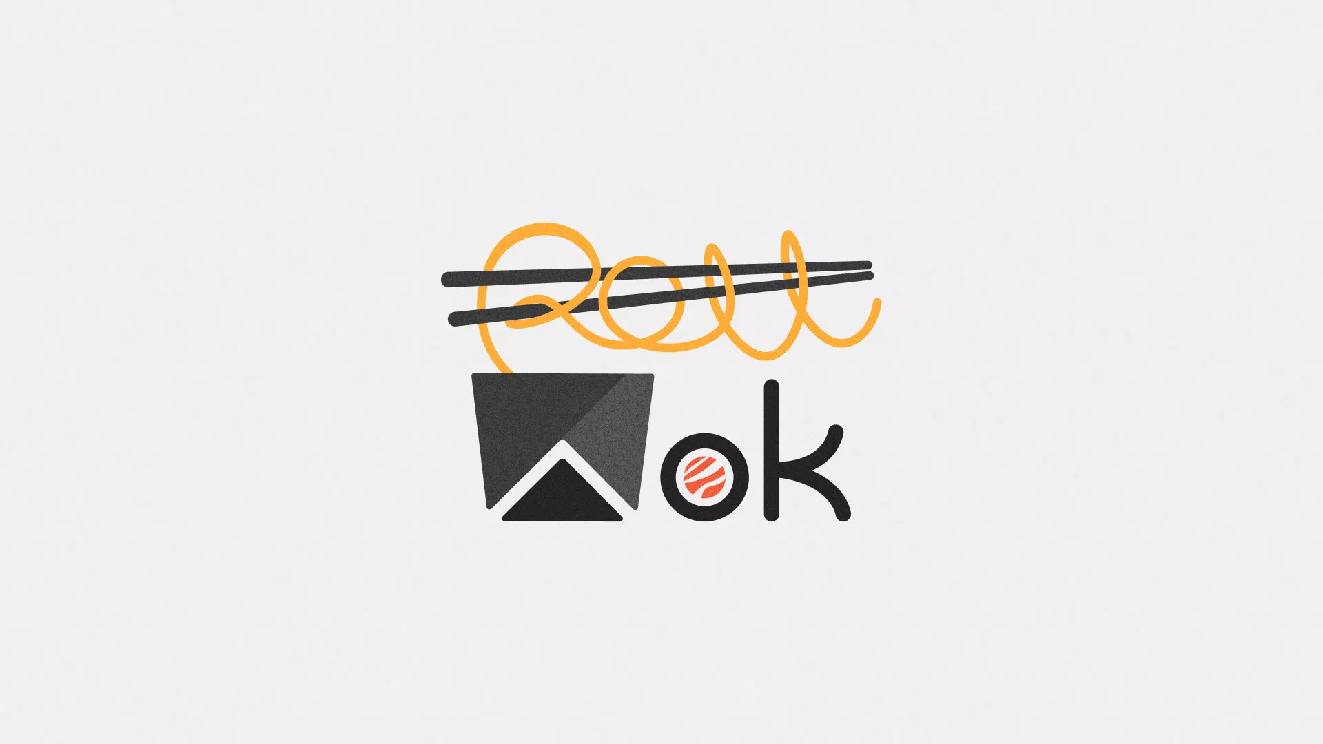 Разработка логотипа суши-бара «Roll Wok Club» в Эртиле